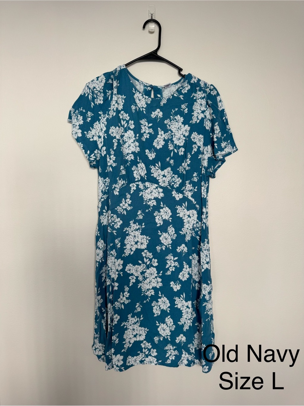 Old Navy Teal Floral Midi Dress
